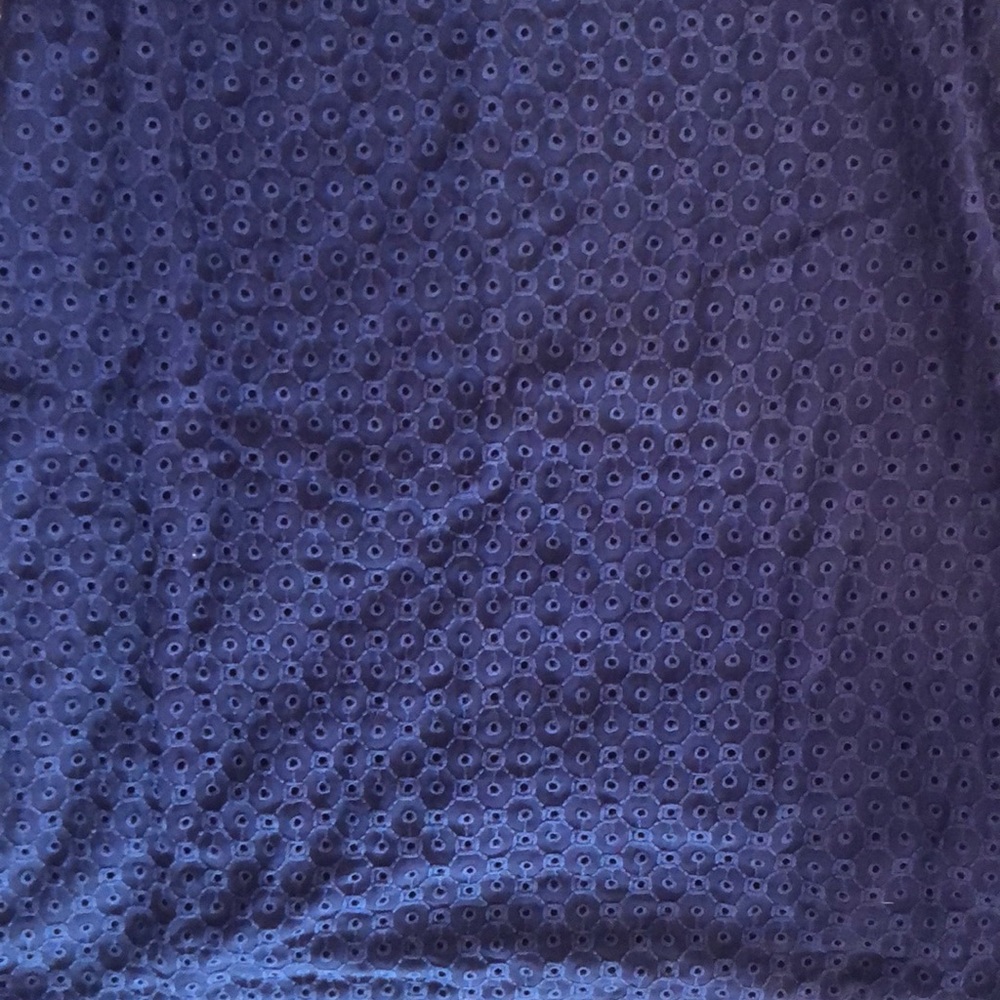 Navy Blue Eyelet Tank Top - Picture 3 of 4